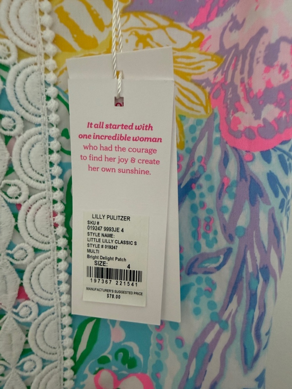 NWT Lilly Pulitzer Sleeveless Floral Shift Dress - Pink, Green, Yellow, Blue - Picture 2 of 4